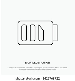 Charge, Battery, Electricity, Simple Line Icon Vector