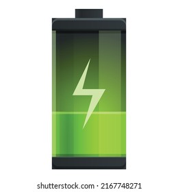 Charge battery icon cartoon vector. Charger energy. Recharge level