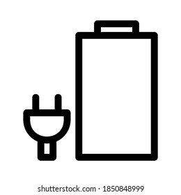 icono de la batería de carga o logotipo símbolo de signo aislado ilustración vectorial de alta calidad estilo negro vectores iconos

