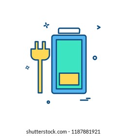 charge battery icon vector