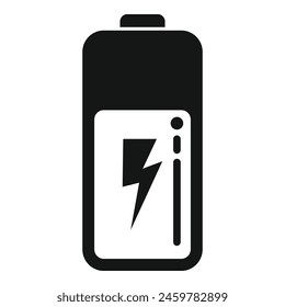 Abbuchung Akku Low Icon Einfache Vektorgrafik. Energieindikator. Zellmesskapazität