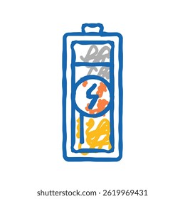 charge battery power energy doodle icon sketch vector. charge battery power energy sign. isolated symbol illustration