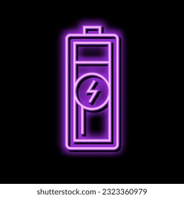 charge battery power energy neon light sign vector. charge battery power energy illustration