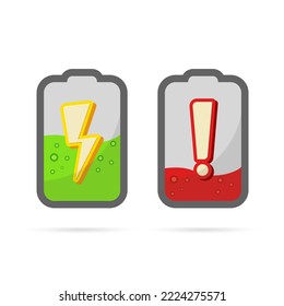 Ladebatterie-Präsentation, Ladedarstellung, Symbol für den elektrischen Akku.