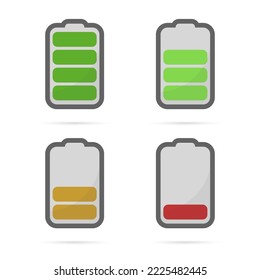 Charge battery presentation, charging presentation, electric battery icon.
