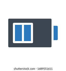 charge battery vector glyph color icon 
