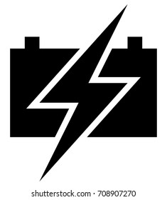 Icono de la batería del coche de carga