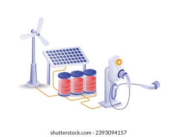 Charge the car with solar panel energy