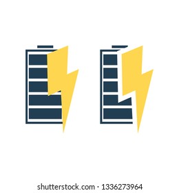 charge electric battery simple concept icon/logo design