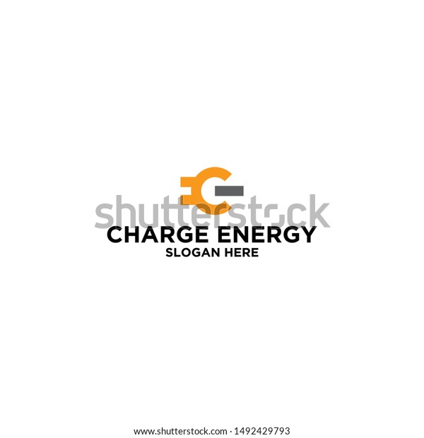 charge energy company\
logo design vector
