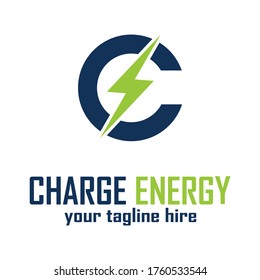 charge energy logo concept. energy logo design