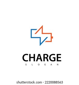 charge energy logo design symbol technology tec