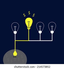 charge energy for some idea to make money concept