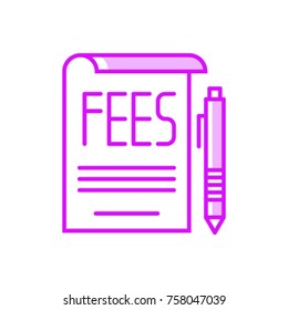 Charge fees vector icon