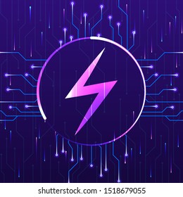 Charge, flash new technology vector icon. New mobile technology concept vector illustration.  