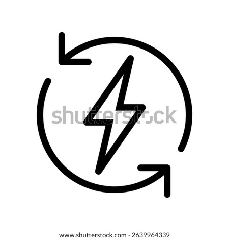 Charge icon. Black vector illustration.