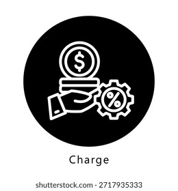 Botón De Icono De Recargo, Mini Ilustración Relacionada Con El Servicio De Pago. Uso Para El Concepto Moderno, Ui, Web Ux Y Desarrollo De App.