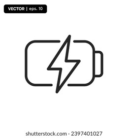 charge icon, notification icon or battery sign for UI UX and web, simple icon