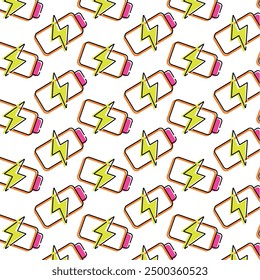 Charge icon Pattern background Vector illustration