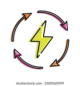 Charge icon sketch Vector illustration
