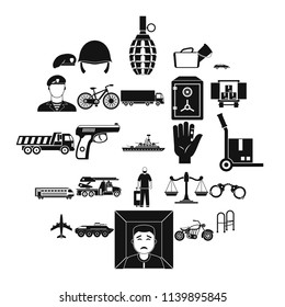Charge icons set. Simple set of 25 charge vector icons for web isolated on white background