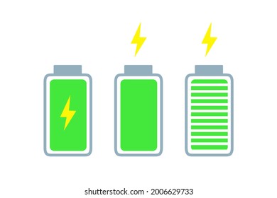 Charge level icon on white background, vector illustration