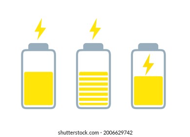 Charge level icon on white background, vector illustration