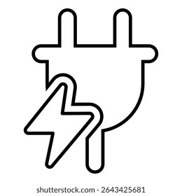 charge line icon design. charge thin black outline symbol vector illustration. editable stroke icon on transparent background.