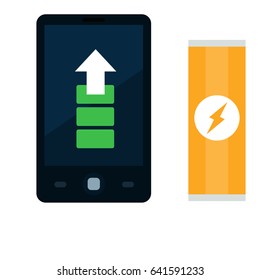 charge phone flat icon