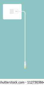 Charge the phone vector. outlet vector. poster. label. wallpaper.