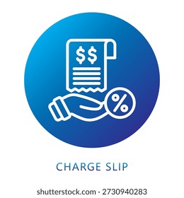 Ladeschlitz Gradient Symbol, Mini-Illustration beziehen sich auf Steuern, Finanzberichte. Für moderne Konzeption, UI, UX Web- und App-Entwicklung.