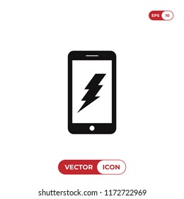 Charge smartphone icon