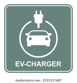 Estación de Recargo para Ecología Icono de silueta de vehículo híbrido. Símbolo de punto de carga para automóviles eléctricos. Pictograma de glifo de cargador de coche eléctrico. Cartel de recarga de coche eléctrico. Ilustración vectorial aislada.	