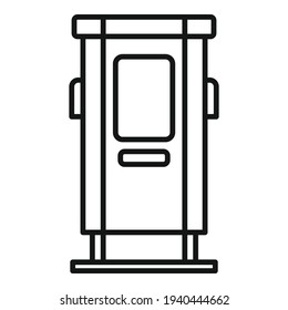Charge station icon. Outline Charge station vector icon for web design isolated on white background