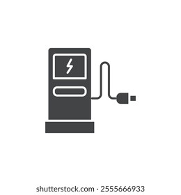 charge station icon vector logo sign