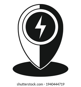 Charge station location icon. Simple illustration of Charge station location vector icon for web design isolated on white background