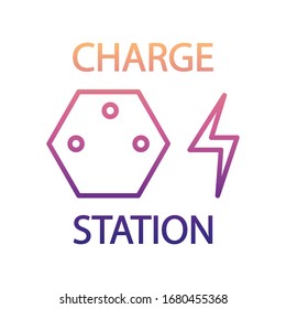 charge station nolan icon. Simple thin line, outline vector of Cars service and repair parts icons for ui and ux, website or mobile application