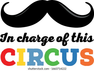 in charge of this circus humorous management illustration