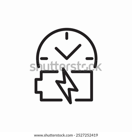 charge time icon sign vector