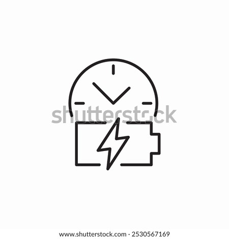 charge time icon sign vector