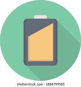 charge vector colour flat icon