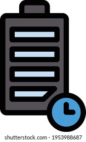 charge vector colour line icon