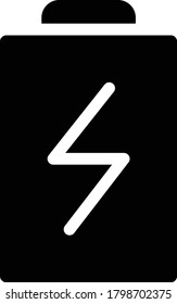 charge vector glyph flat  icon 