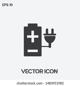 Charge vector icon illustration. Premium quality.