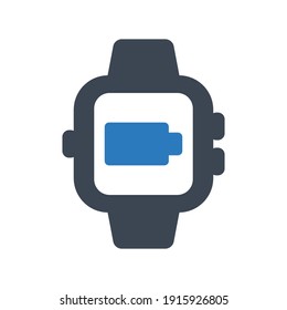 Icono de reloj de carga.batería,reloj (ilustración vectorial)
