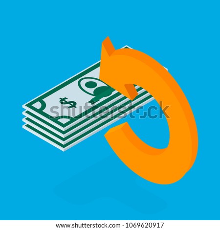 Chargeback glyph icon, e commerce and marketing, return on investment sign vector graphics, a linear pattern on a white background, eps 10
