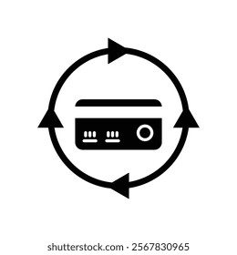 Chargeback icon logo design template isolated illustration