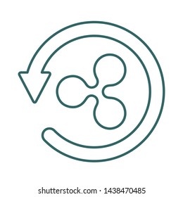 Chargeback icon symbol, return money isolated on white background