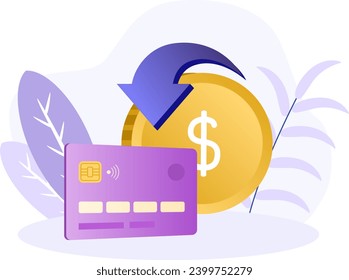 Chargeback illustration. Chargeback abstract concept vector illustration. Payment dispute, pay back, credit and debit card chargeback, return on bank account.