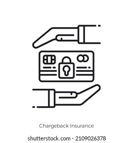 Chargeback Insurance icon. Outline style icon design isolated on white background